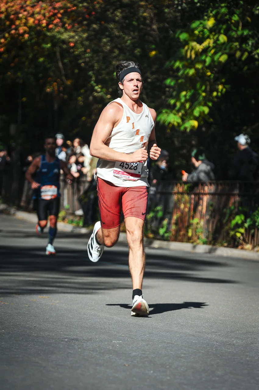 Jason running the New York City Marathon